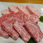 炭火焼肉たけさん亭 - 特上三種盛り