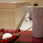 島津 - 一番茶と塩バニラアイス