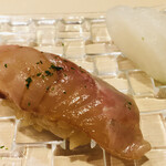 寿司 赤酢 - 黒むつ松前漬け