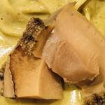 寿司 赤酢 - 蒸し鮑と肝ソース