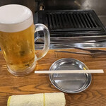 ホルモン・焼肉 リキヲ - 生ビール 中(750円)