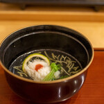 Sushi Kaiseki Isaribi - 2022.8 鱧と蓴菜のお吸い物