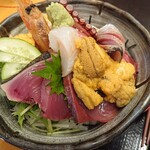 塩竈市場食堂 - 朝丼  雲丹のせ