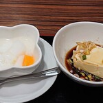 阿里城 - 阿里城 SUNAMO店 ＠南砂町 今月のセット定食に付く中華風冷奴と杏仁豆腐