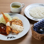 洋食PAL - Aセット　1350円（税込）ライス・スープ付