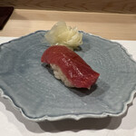 うを徳 - 塩釜本鮪中トロのにぎり