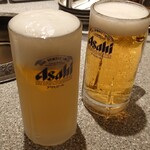 東海苑 - 生ビール　６１０円✕２