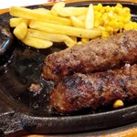 ブロンコビリー - 炭焼き超粗挽きビーフハンバーグランチ