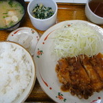 めんとく - 日替定食(チキンステーキ)