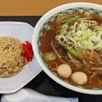 萩ノ宮製麺所 - 五目あんかけ＆半チャーハン