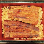 うなぎの豊川 - うな重、真上から！