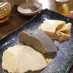 Obanzai Hakuun - お豆腐3点盛　