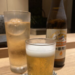 鮨 青海 - ドリンクのクオリティ高いっす　ジンジャーエールもかち割り氷使用　これだけでもめちゃ美味しく感じる