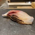 鮨 青海 - 真鯵　柚子胡椒握り