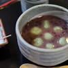 よもぎ屋 - よもぎ白玉ぜんざい。