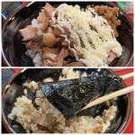 王道家直系 IEKEI TOKYO - 【再訪】半チャーシューまぶし＋無限ニンニク＋マヨ