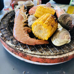 海の家みなみ - 七輪で焼き♪