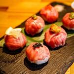 3 pieces of wagyu beef temari Sushi