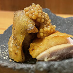 根津 焼鳥 照隅 - 粒マスタードとの相性も抜群です！