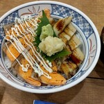 磯丸水産 - ｻｰﾓﾝと穴子の炙り丼