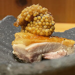 根津 焼鳥 照隅 - 肉汁が層毎に襲って来ます‼︎