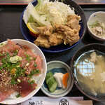 割烹 魚勇 - 鉄火丼＋竜田揚げセット