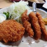 とんかつ富司 - リトルミックスフライ定食②