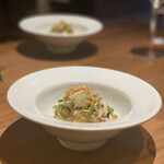 ピッサヌローク - 焼き茄子と海鮮の和え物