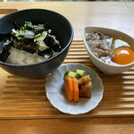 酒楽亭 空庵 - 卵かけご飯(提供時)