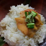 馳走　ヒフミ - 出汁ごはん雲丹添えUP