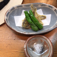 広島旨い物処 稲茶 - こいわし天婦羅。