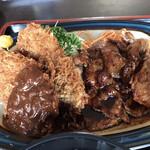 かつれっと - ヒレかつと焼肉のセットです。