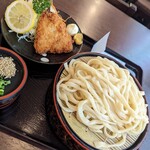 手打ち藤うどん - せいろうどんとアジフライ