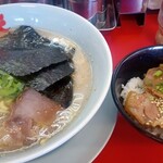 ラーメン山岡家 - サービスセットA 　塩ラーメンとミニチャーシュー丼で790円。