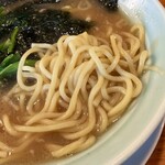 濱之家 - 長岡麺業の中太麺。