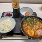 せせら - 料理写真:夜叉ラーメンと卵かけご飯