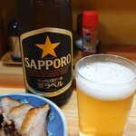 味のむろ市 - 黒ラベル(瓶ビール)600円