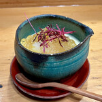Hoshino - トウモロコシムース、白海老、コンソメジュレ
