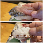 Japan Dining 桜蘭座 - 上 炙りカツオ
            下 活タコ