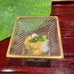 銀座 しのはら - 水タコ、ウニ、オクラ、山芋の炊いたん、湯葉すり流し