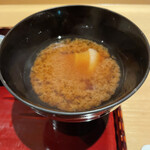 銀座 しのはら - 赤だし　車麩