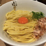 Raxamenhayashida - 夏季限定 日本一の冷やし釜玉麺～牡蠣トリュフペースト添え～