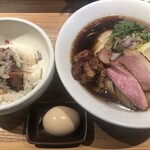 鴨出汁中華蕎麦 麺屋yoshiki - 鴨出汁冷やしそば～醤油ver.