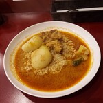 インドカレーカーマ - チキンカレー大辛ライス小950円(2022年8月10日)