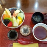 茶房 欅 - 抹茶クリームあんみつ