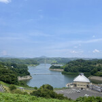 トーフカフェおおはたや - 近くの三春ダム展望広場からの景色