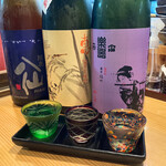 Seki - 日本酒3種飲み比べ 八仙、いづみ橋、楽器正宗