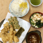 いもや - 天ぷら定食750円税込ご飯大盛サービス