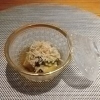 西麻布 清水 - 鮑と茄子の先付け