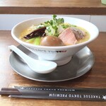 竹末東京Premium - 鶏そば(大盛り、味玉トッピング)